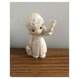 Precious moments girl figure Holding doll