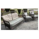 (3) Wicker Style porch set w/chairs and loveseat