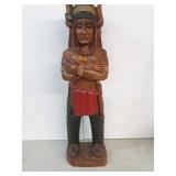 35" Wooden Indian Figure