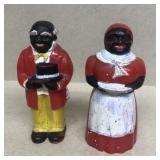 Salt and pepper black memorabilia shakers