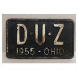 1955 Ohio license plate