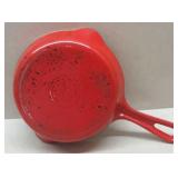 Griswold 702 Red Enamel Over Iron Skillet