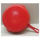 Griswold #8-704 E Red Enamel Over Iron Skillet