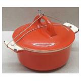 Griswold Enamel Over Iron Small Pot/W Lid