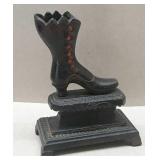 Rare Iron Victorian Boot Match Holder