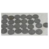 (25) Buffalo nickels