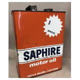 Saphire Motor oil advertising w/product, no ship