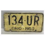 1950 Ohio license plate