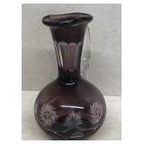 Bohemian Cut glass vase