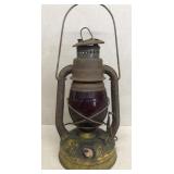 Dietz lantern w/ RED GLOBE