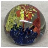 Paperweight orange, yellow, blue