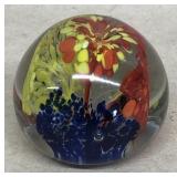 Paperweight orange, yellow, blue