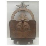 Walnut Folk Art  Wall Box With Birds