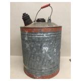 Galvanized gas can