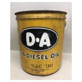 DA Diesel oil advertising can Indianapolis Indiana