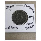 Rare 2004 P quarter error