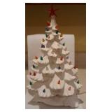 16" White Ceramic Christmas Tree