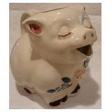 Shawnee Pottery Smiley Pig Pitcher 7 1/2"