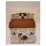 Marked PY Rooster Salt Box