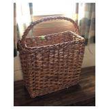 Wicker magazine basket