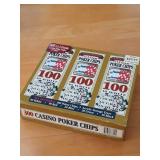 300 Casino Poker Chips In Original Box