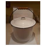 White Enamelware Chamber Pot