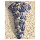 Blue flower wall vase