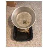 Wash pan electric skillet and table