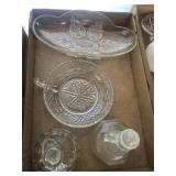 Cruets , glass dishes