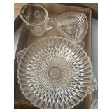 Glass bowl, measuring glass dish