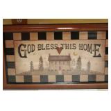 Framed Print "God Bless This Home"