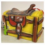 Blow mold horse saddle toy box pick up only