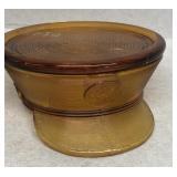 Amber military glass hat dish