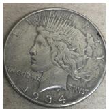 1934 US Peace Silver $1