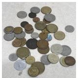 Foreign coins and tokens