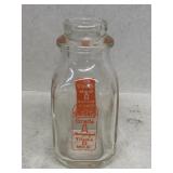 Miller Dairy half pint milk bottle