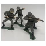 German soldier models being painted