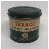 Texaco water pump grease advertising can