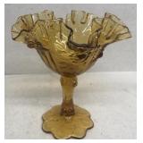 Amber glass dish