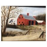 Barn painting on board 12" x 16"