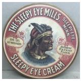Sleepy eye cream sign, reproduction