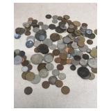 Large group of foreign coins