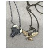Necklaces eagle, bull