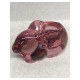 Glass bunny rabbit candle