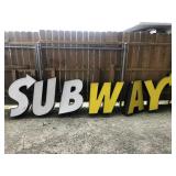 Subway sign individual letters