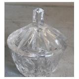 Crystal glass sugar dish
