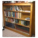 Nice Maple Bookcase With Sliding Glass Doors