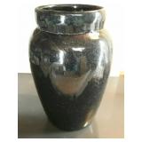 Black Pottery Vase Marked 3