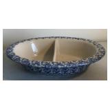 Roseville pottery divided dish