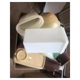 Large box of Tupperware and plastic containers